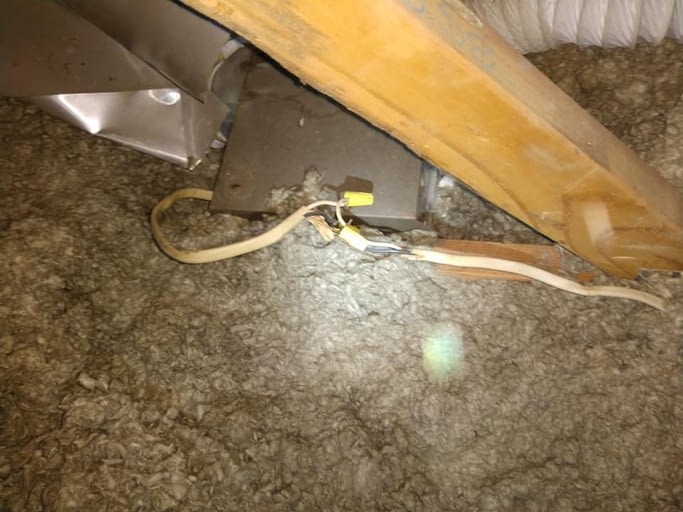 Exposed wiring in attic - Compass Electric