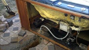 Wiring inside hot tub motor compartment